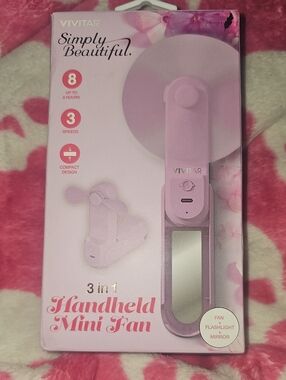 NIB VIVITAR FAN FLASHLIGHT AND MIRROR
